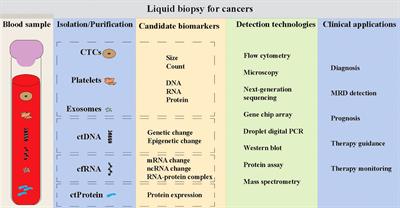 Platelet detection as a new liquid biopsy tool for human cancers